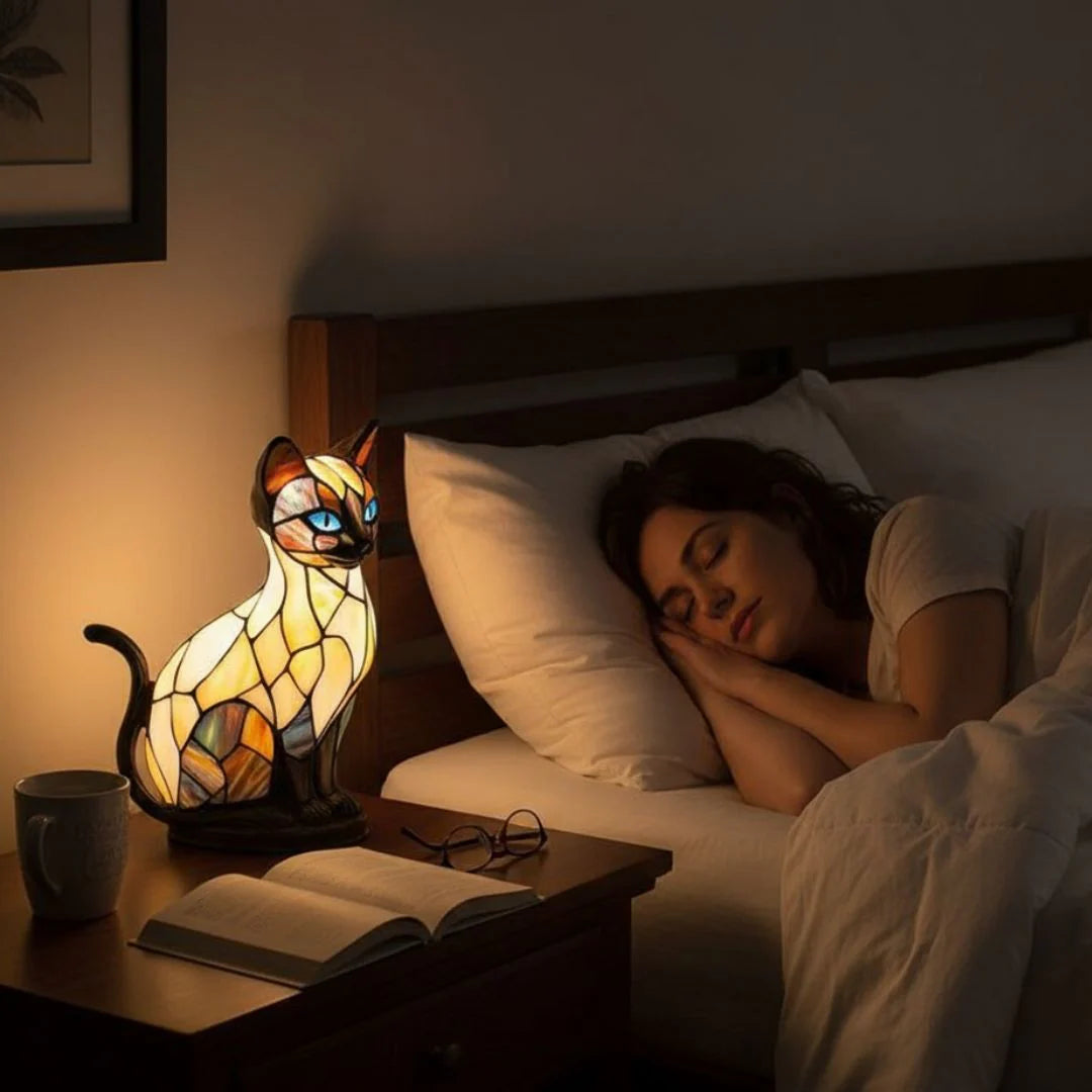 Luna Light Cat – handmade lamp that makes hearts shine