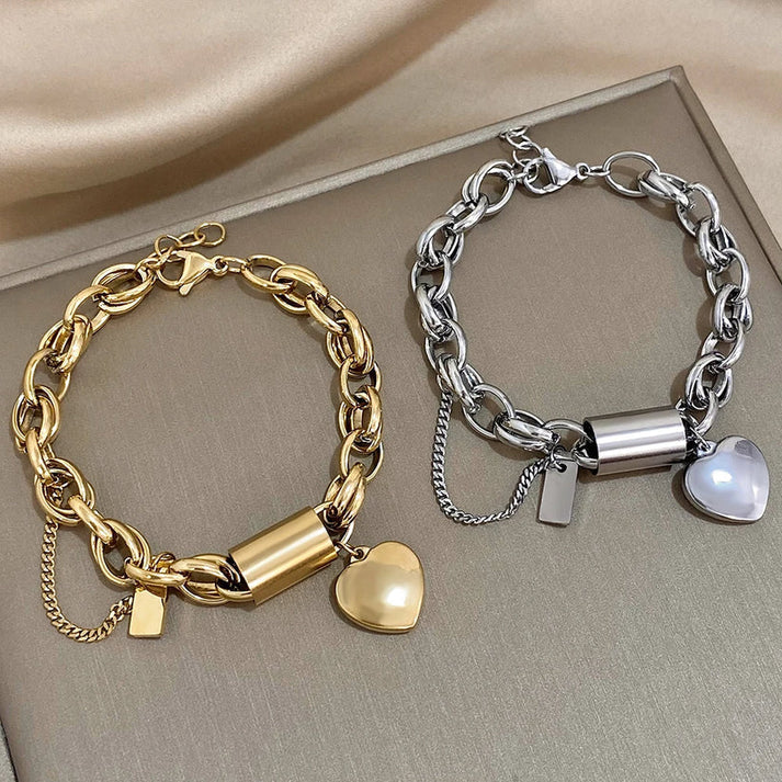Heartened Chunky Bracelet | Gold