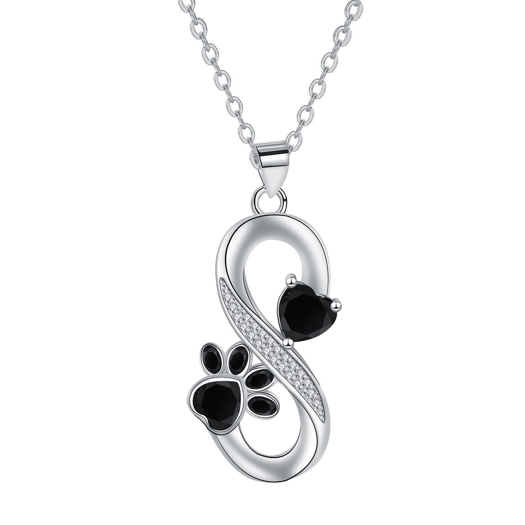 Infinite Love Heart & Paw Necklace