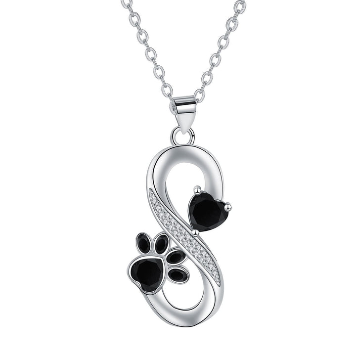 Infinite Love Heart & Paw Necklace