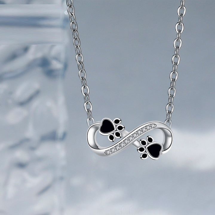 Infinite Love Paw Chain with Zirconia