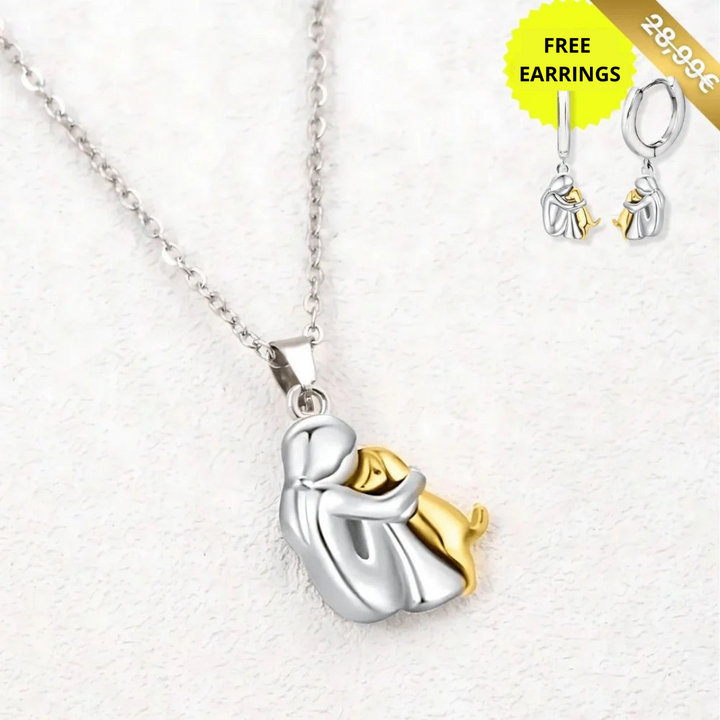 Lucky Necklace with Dog Motif (+ FREE Earrings)