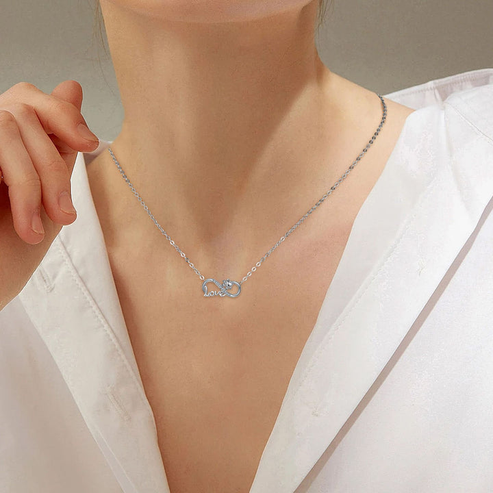 Forever Connected - Paw Infinity Necklace Silver
